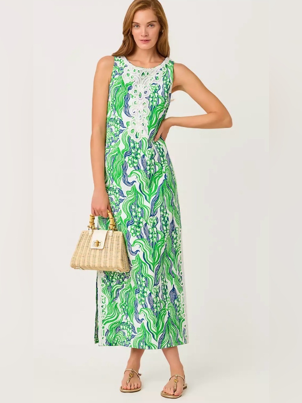 NWT Lilly Pulitzer Size 6 Marleigh Maxi Shift Dress *Lilly of the Valley* $348